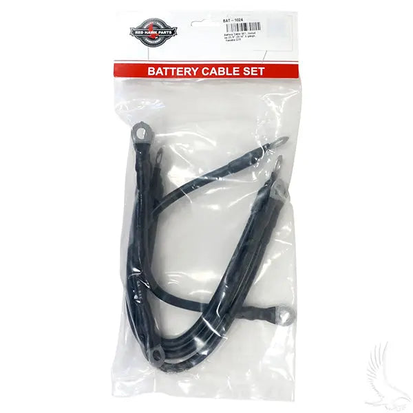 Battery Cable SET, Includes (2) 9" (3)14" 6 gauge, Yamaha G19 Redhawk 