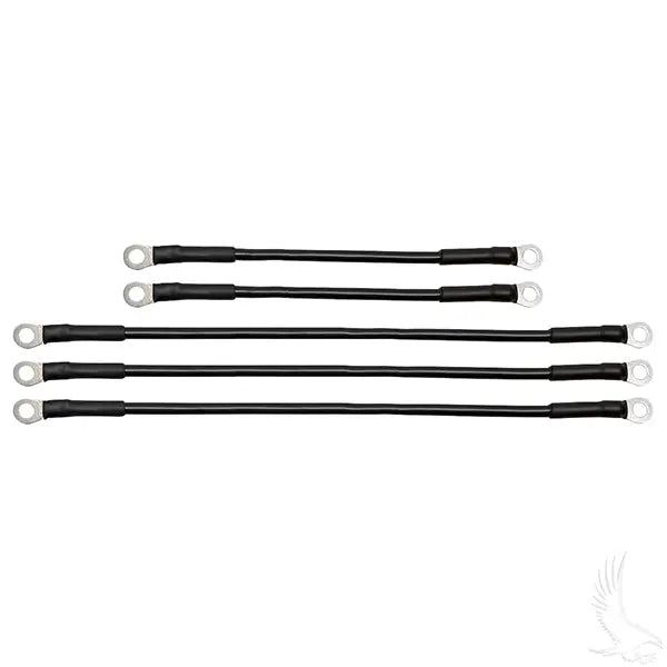 Battery Cable SET, Includes (2) 9" (3)14" 6 gauge, Yamaha G19 Redhawk 