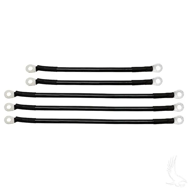 Battery Cable SET, Includes (3) 12" (2) 9" 4 gauge, Yamaha G14/G16 36V 94+ Redhawk 