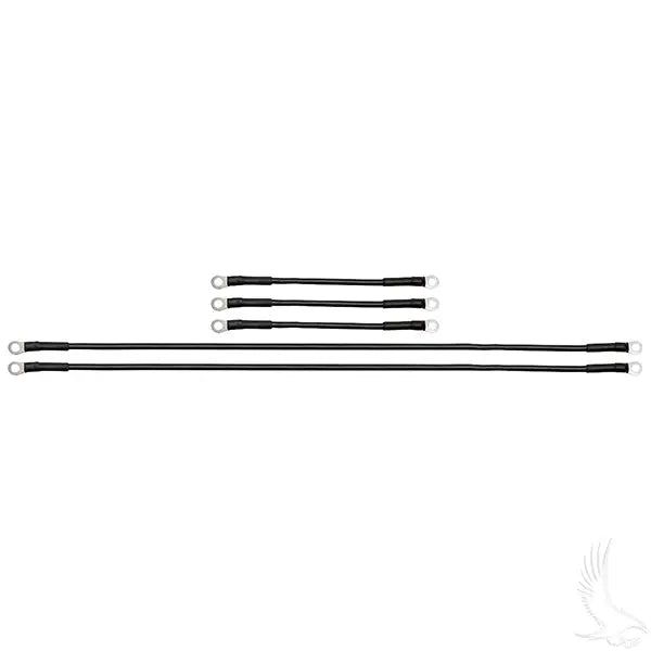 Battery Cable SET, Includes (3) 9" (2) 26" 6 gauge, Yamaha Drive w/ 8V Batteries Redhawk 