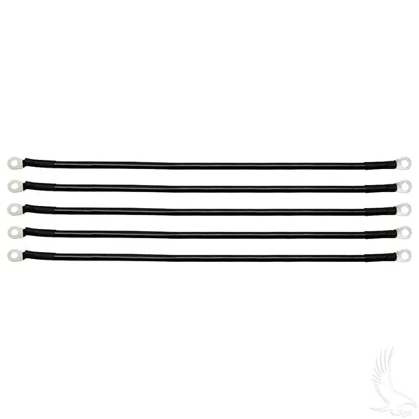 Battery Cable, BAG OF 5, 18" 4 Gauge Black Redhawk 