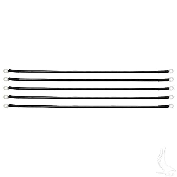 Battery Cable, BAG OF 5, 23" 4 Gauge Black Redhawk 