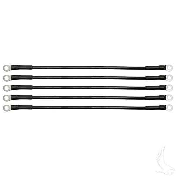 Battery Cable, PACK OF 5, 14" 6 Gauge Black Redhawk 