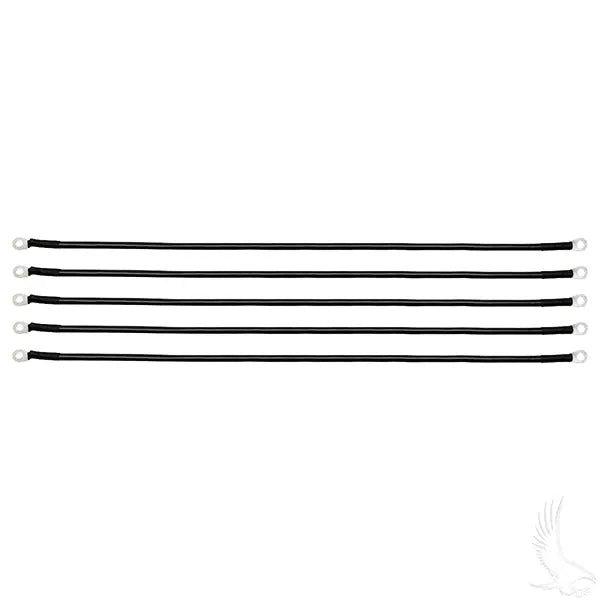 Battery Cable, PACK OF 5, 26" 4 Gauge Black Redhawk 