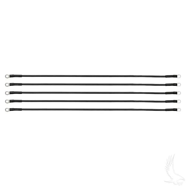 Battery Cable, PACK OF 5, 26" 6 Gauge Black Redhawk 