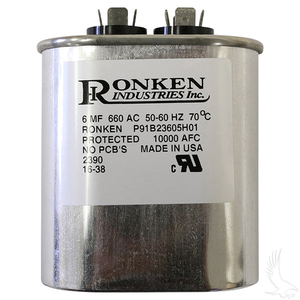 Capacitor, 6 MF, E-Z-Go PowerWise II, Lester Replacement