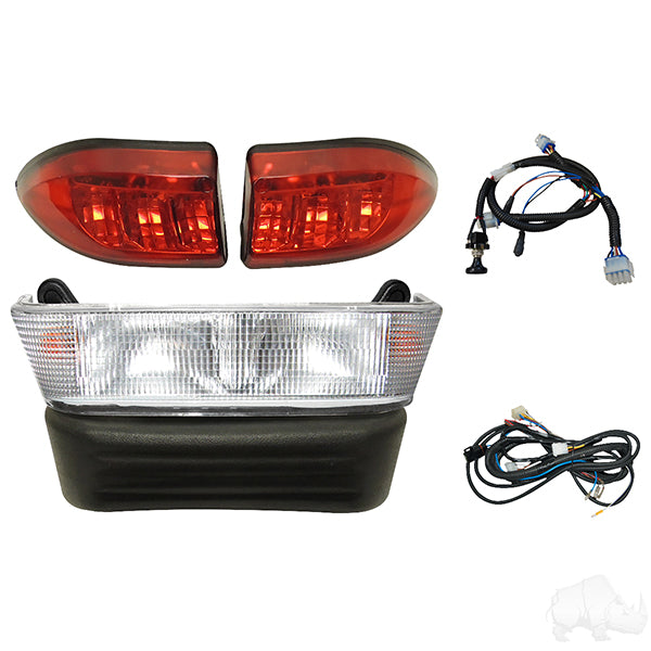 RHOX Light Bar Kit w/ Plug and Play Harness, Club Car Precedent 08.5+ w/ 12V Batteries