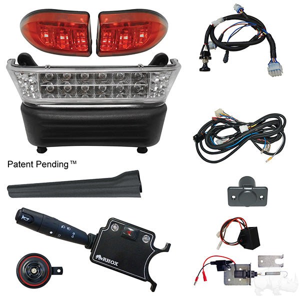 Kit de barra de luces LED para armar, Club Car Precedent, eléctrico 08.5+, 12-48 V (de lujo, con conexión) PN# LGT-306LBT3B4