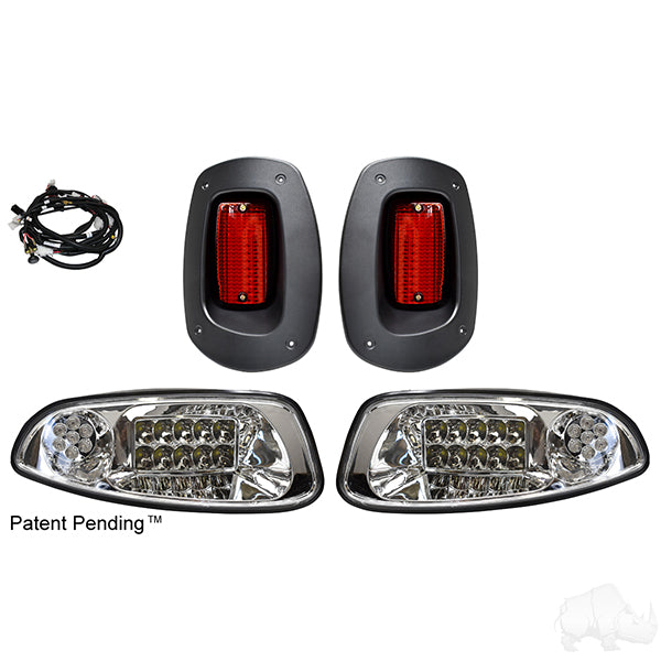 RHOX LED Clear Factory Style Light Kit w/ Plug and Play Harness, E-Z-Go RXV 08-15, 12-48V