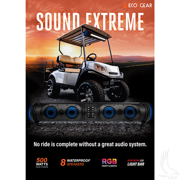 Sound Extreme Soundbar, Four Speaker, 500W, Dual Woofers and RGB Lights