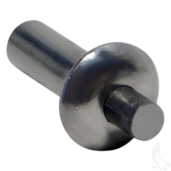 Remache de transmisión, BOLSA DE 100, aluminio, cabeza pequeña de 3/16 x 0,410 x 0,460 pulgadas de diámetro, PN# RIV-017