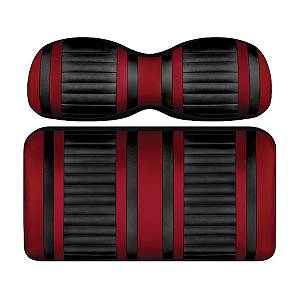 Juego de cojines delanteros DoubleTake Extreme, EZ-Go RXV 08+, negro/rubí, PN# SEAT-DT1213-BRB
