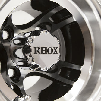 RHOX Brickyard, Machined w/Black w/ Center Cap, 8x7 ET-27
