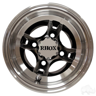 RHOX Brickyard, Machined w/Black w/ Center Cap, 8x7 ET-27