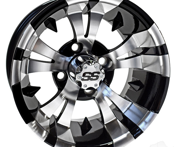 RHOX RX178, Machined Gloss Black, 12x7 ET-25- from Rhox – Lakeside Buggies