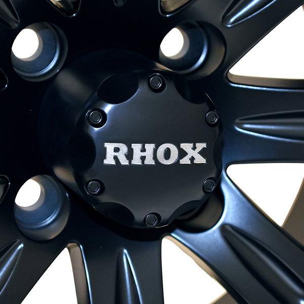 RHOX Vegas, Matte Black w/ Center Cap, 12x7 ET-25