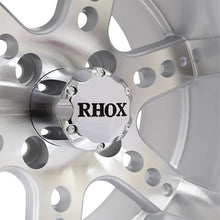 RHOX RX251, Machined w/ Silver W/ Center Cap, 12x7 ET-25