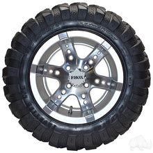 RHOX RX251, Machined w/ Silver W/ Center Cap, 12x7 ET-25