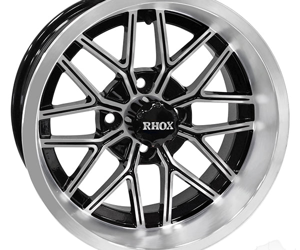 RHOX RX281, Machined Gloss Black, 14x7 ET-25- from Rhox – Lakeside Buggies
