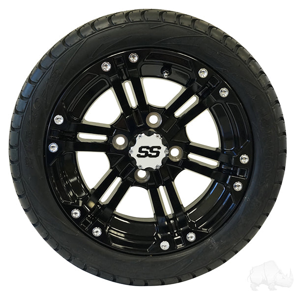 RHOX RX331, Black w/ Center Cap, 12x7 ET-25