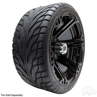 RHOX RX354 Gloss Black w/ Chrome Center Cap, 14x7 ET-25