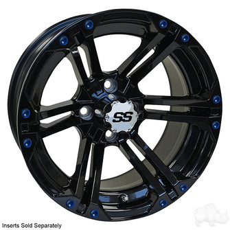 RHOX RX354 Gloss Black w/ Chrome Center Cap, 14x7 ET-25