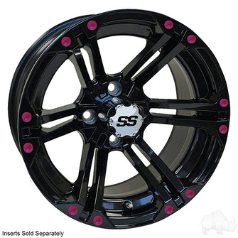 RHOX RX354 Gloss Black w/ Chrome Center Cap, 14x7 ET-25