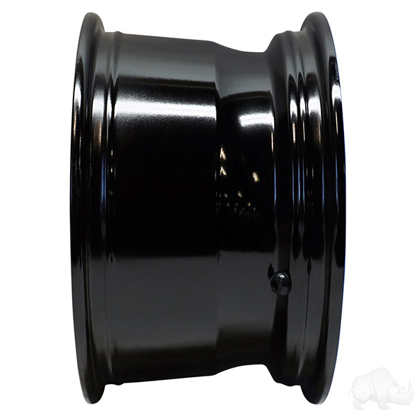 RHOX RX399, negro brillante con azul, 12 x 7 ET-25 PN# TIR-RX399-BBL