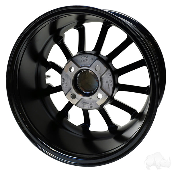 RHOX RX402, Machined Gloss Black, 14x7 ET-25