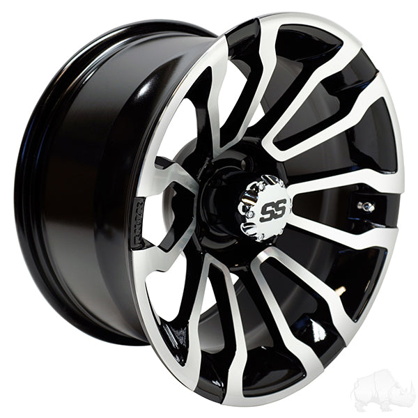 RHOX RX402, Machined Gloss Black, 14x7 ET-25