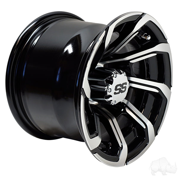 RHOX RX403, Machined Gloss Black, 10x7 ET-25