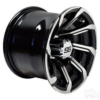 RHOX RX403, Machined Gloss Black, 10x7 ET-25