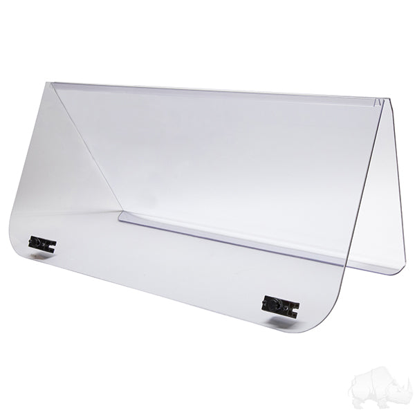 Windshield, 1/4" Impact Modified Clear 2 Piece, Club Car DS 00+