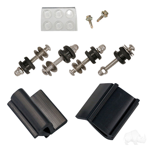 Parabrisas, transparente modificado contra impactos de 1/4", 2 piezas, Yamaha Drive, PN# WIN-3018