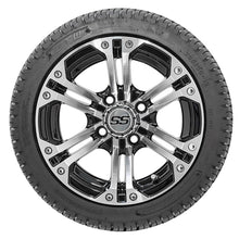 GTW Specter Black and Machined Wheels with 18in Fusion DOT Approved Street Tires - 12 Inch