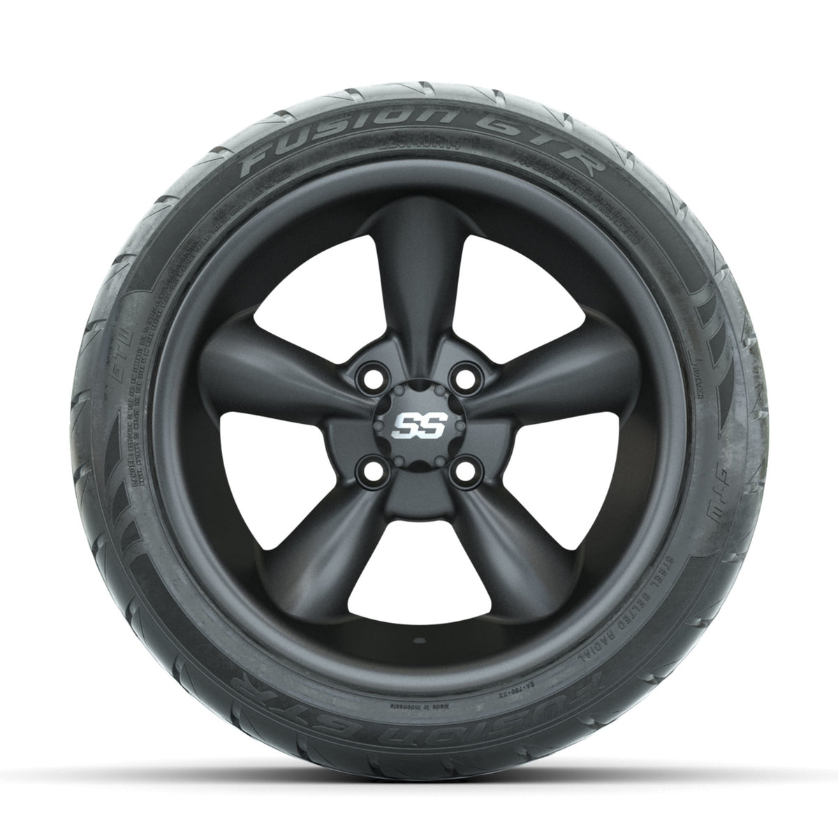 GTW Godfather Matte Grey 14 in Wheels with 225/40-R14 Fusion GTR Street Tires  Full Set
