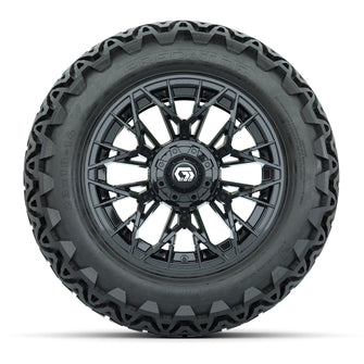 Set of (4) 14 in GTW Stellar Black Wheels with 23x10-14 Predator All-Terrain Tires