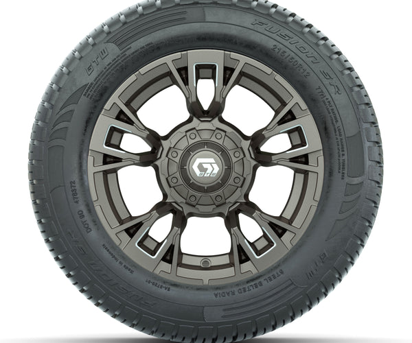 GTW Vandal Satin Bronze/Machined 12 in Wheels with 215/50-R12 Fusion S ...