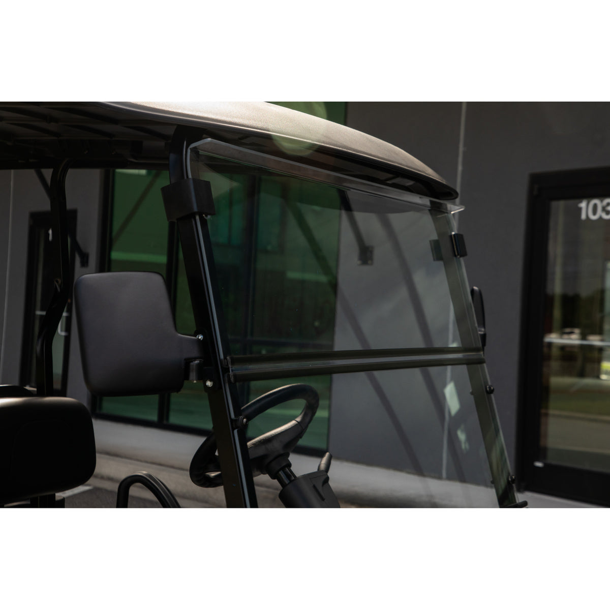 RedDot EZGO RXV Clear Folding Impact Modified Windshield with Rubber Trim (Years 2024-Up)