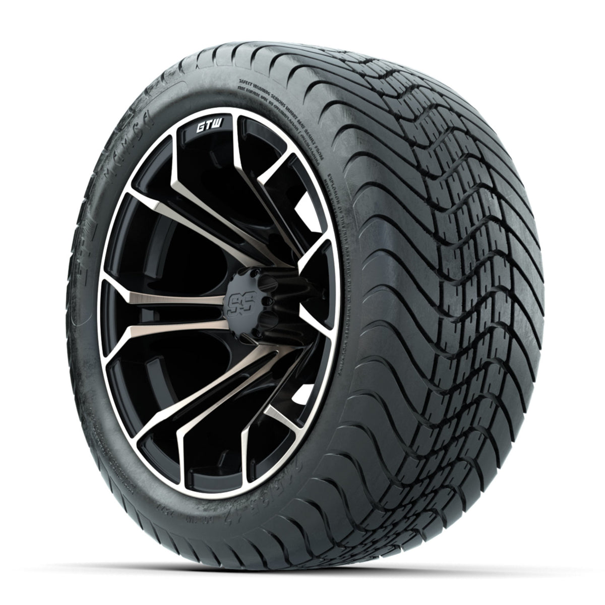 GTW Spyder Bronze/Matte Black 12 in Wheels with 215/35-12 Mamba Street Tires  Full Set