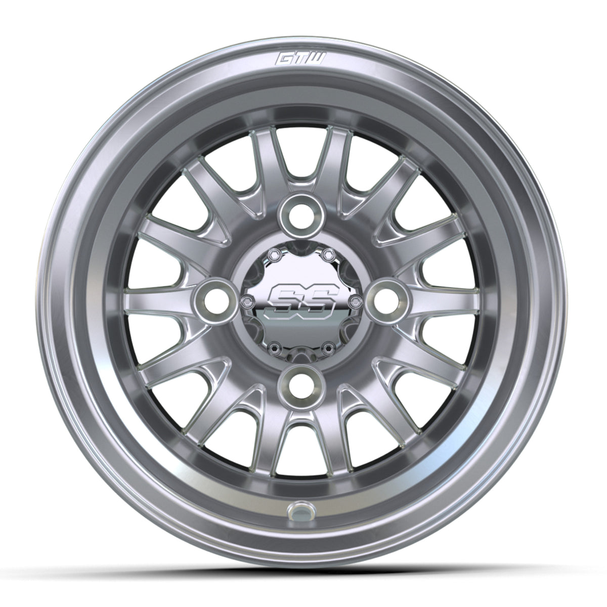 10" GTW Medusa Silver with Machined Accents Wheel