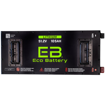 51V 105AH Eco LifePo4 Lithium Battery Kit with 15A Charger  Skinny Style Battery