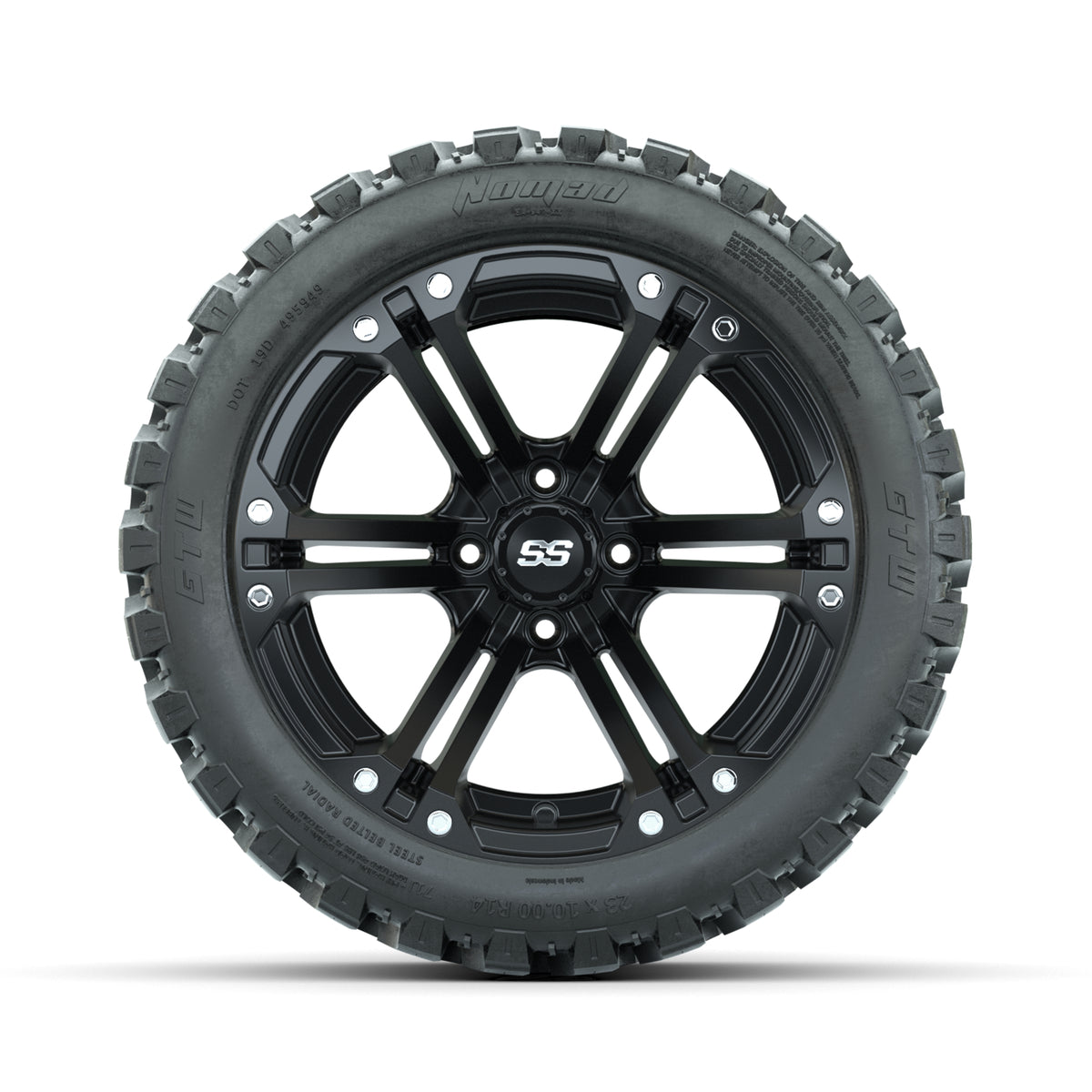 Set of (4) 14 in GTW Specter Wheels with 23x10-14 GTW Nomad All-Terrain Tires