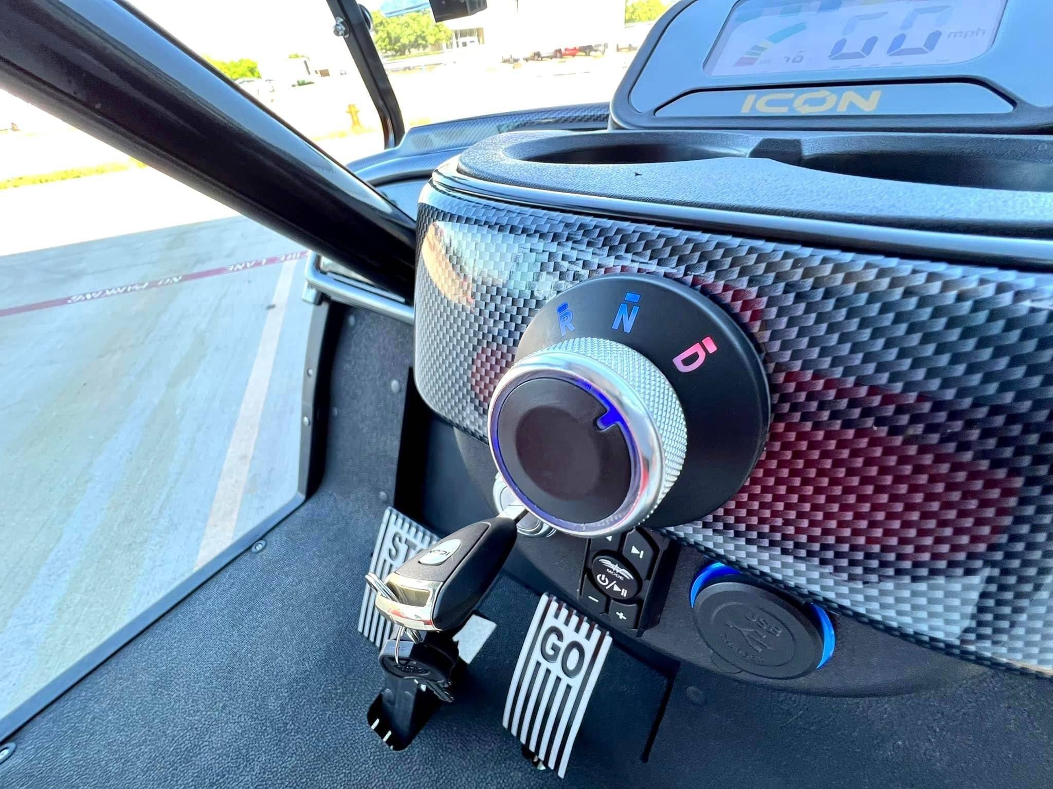 Lockable Dash Cover with Rotary Shift Knob For Icon Golf Carts PN# -  Lakeside Buggies Direct at LakesideBuggies.com