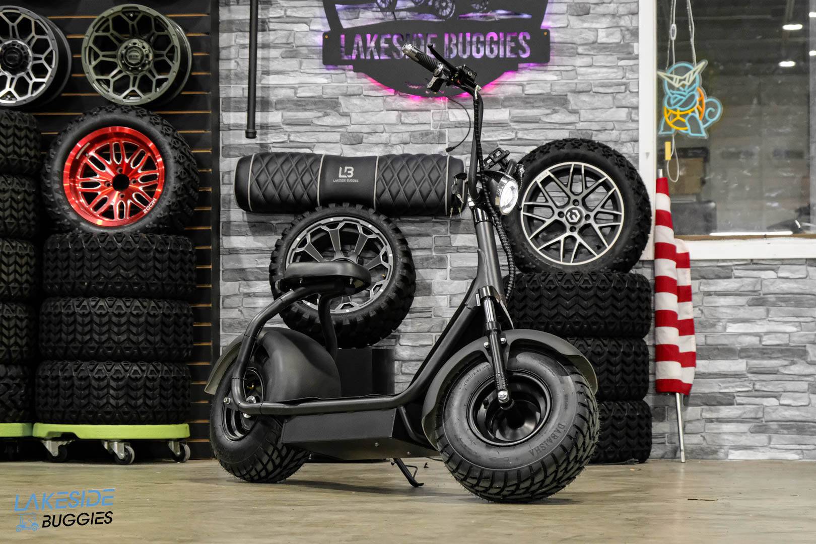 E-Rider Electric Personal Transportation Scooter Matte Black PN# -  E-Riderrs at LakesideBuggies.com