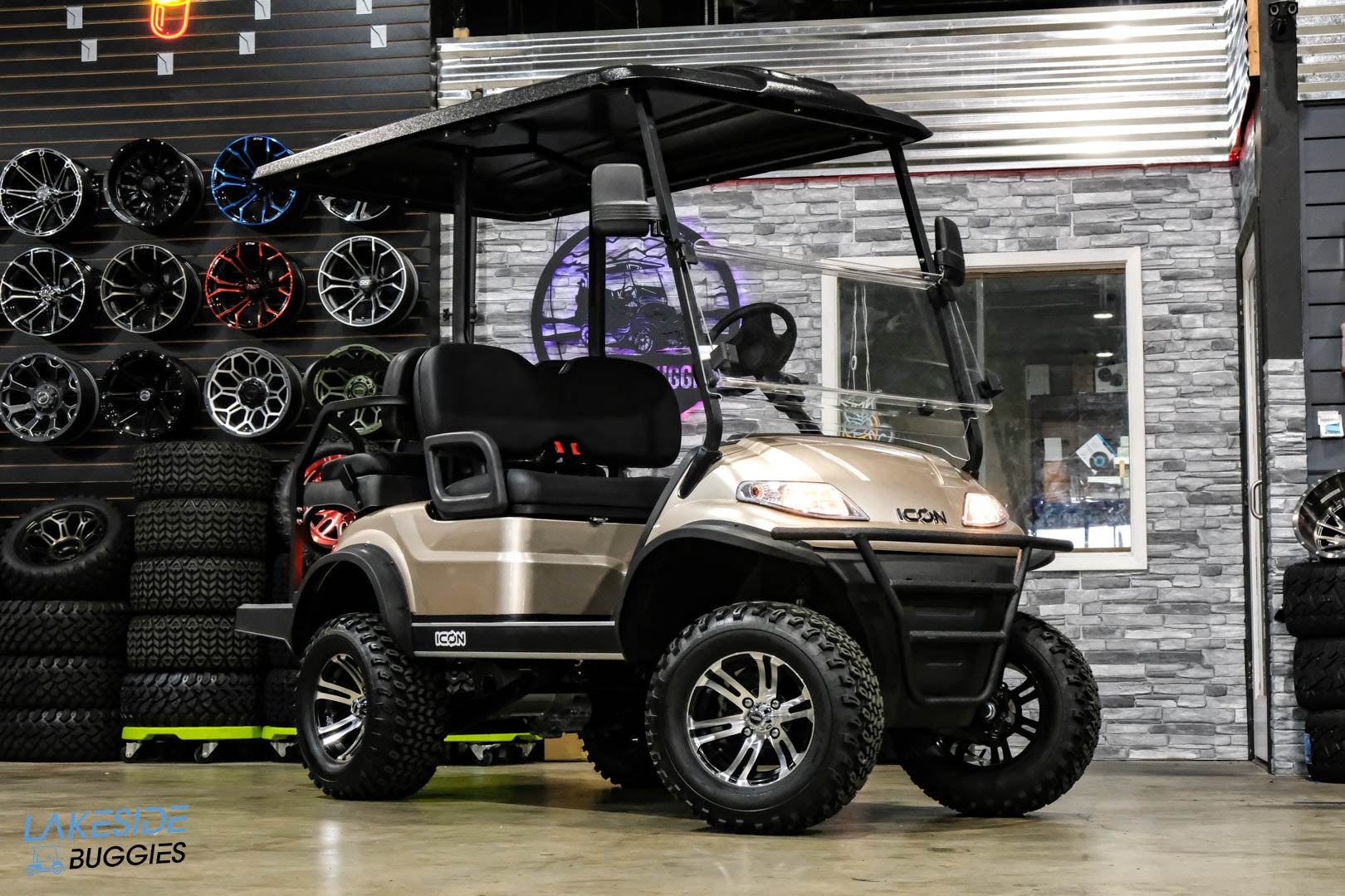 2024 Icon EV ECO L Tan  Lead Acid 4 Passenger PN# LT-A0157748 -  Icon EV at LakesideBuggies.com