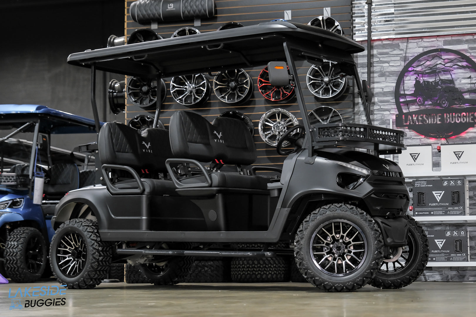 2025 VIBE EV - FLEX 4F  Matte Black Special Edition 4 Forward Passenger Street Legal Golf Cart -  Vibe EV at LakesideBuggies.com