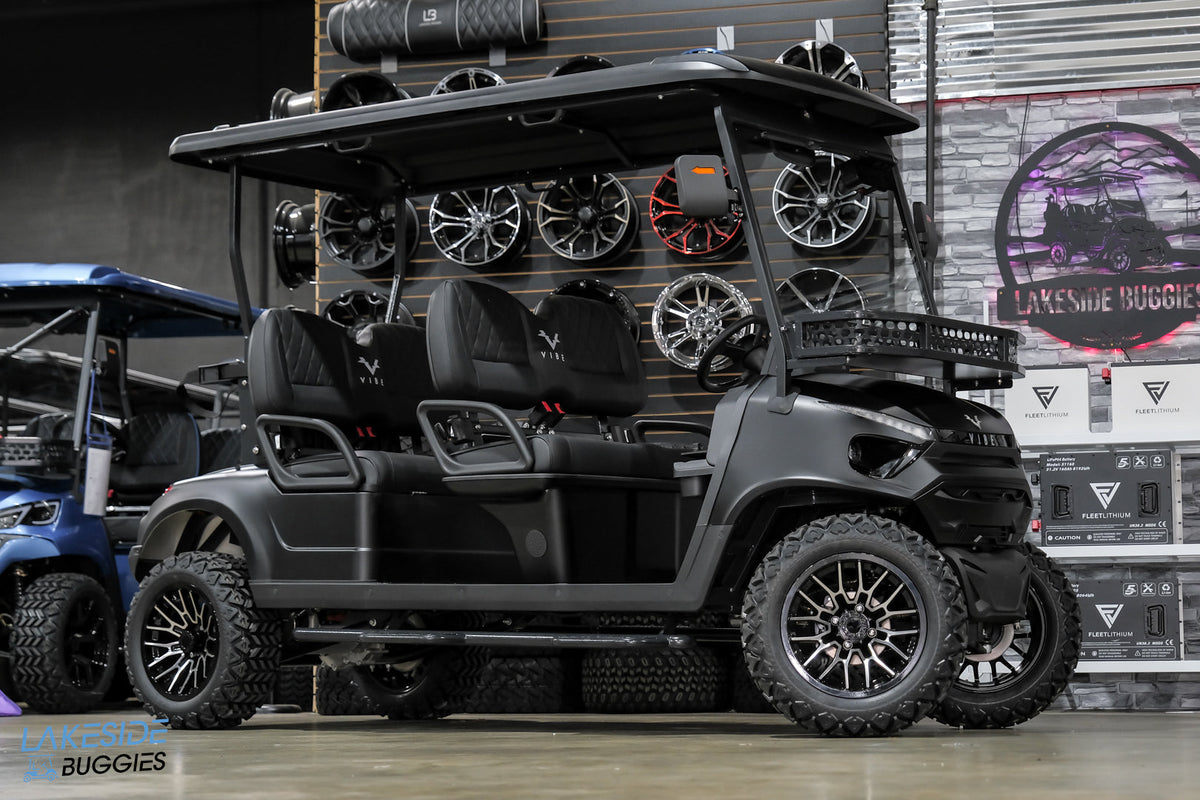 2025 VIBE EV - FLEX 4F  Matte Black Special Edition 4 Forward Passenger Street Legal Golf Cart -  Vibe EV at LakesideBuggies.com
