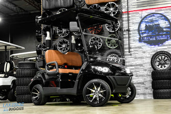 2024 ICON i20 - Carro de golf negro / paquete de golf de 2 tonos 