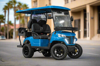 2025 VIBE EV - EV4  Ocean Breeze Blue 4 Passenger Street Legal Golf Cart -  Vibe EV at LakesideBuggies.com